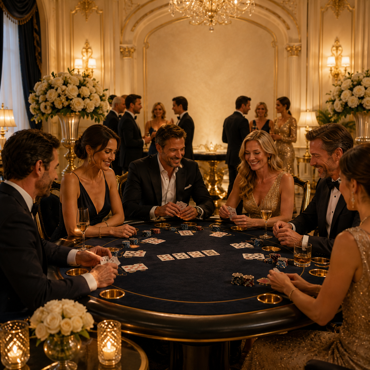 Blackjack table at a Regent Parlour evening