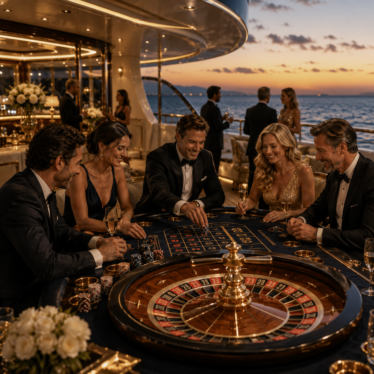 Roulette wheel at a Regent Parlour evening